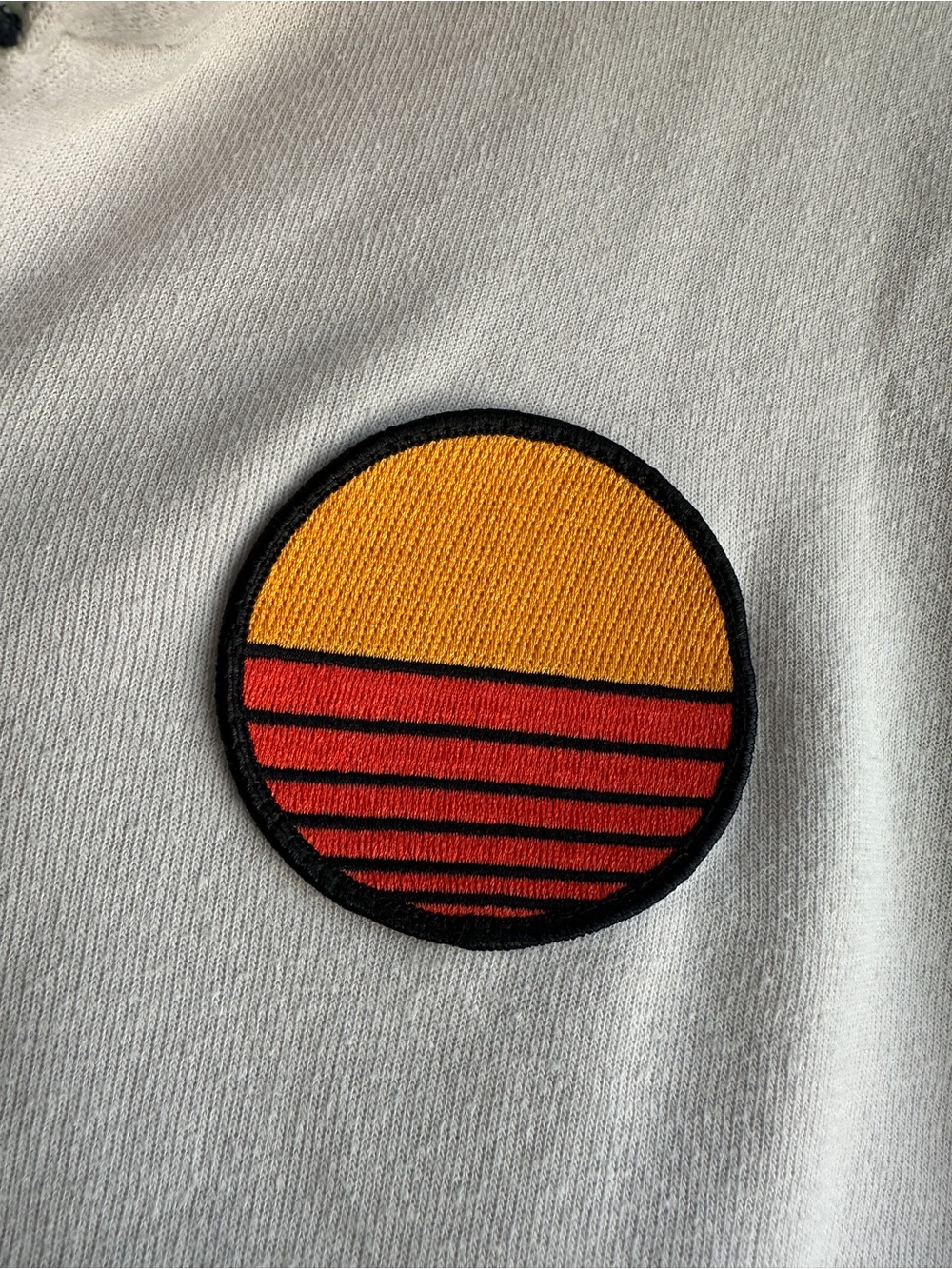 Aviator Nation Sunset Patch Cropped Zip Hoodie Vintage White Womens - XSmall - Picture 6 of 13